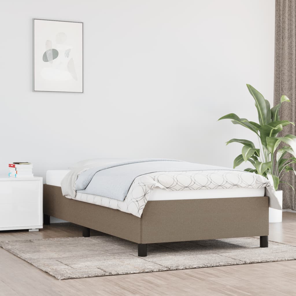JUNG Vida Bettgestell ohne Matratze Taupe 90x200 cm Stoff