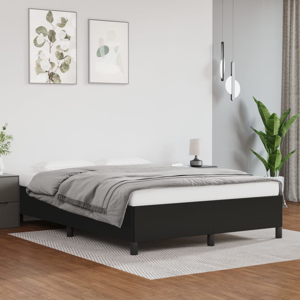JUNG Vida Bettgestell Schwarz 140x190 cm Kunstleder