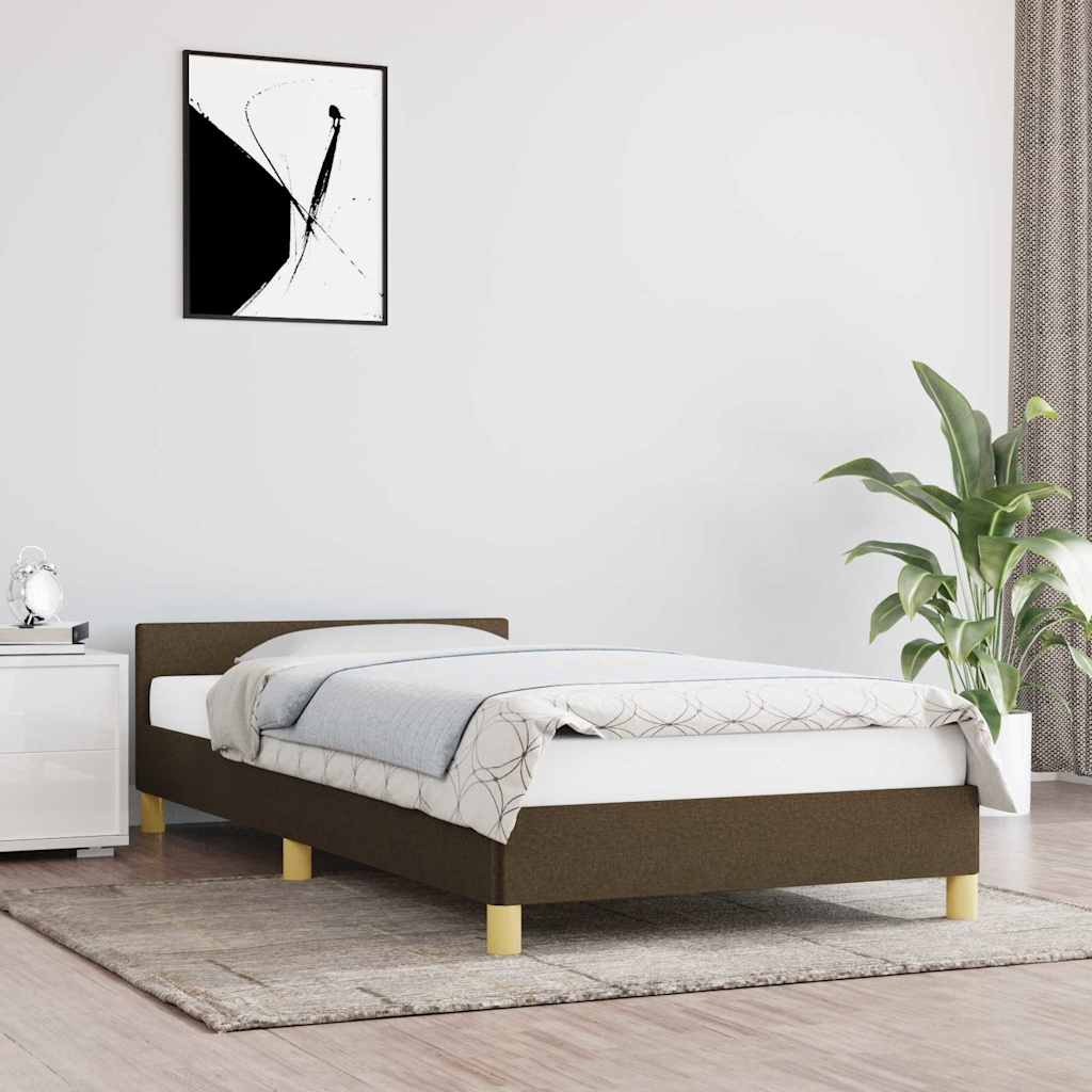 JUNG Vida Bettgestell ohne Matratze Dunkelbraun 80x200 cm Stoff
