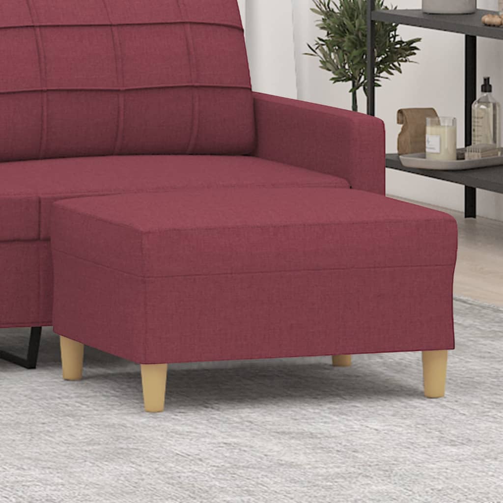 JUNG Vida Fußhocker Weinrot 70x55x41 cm Stoff