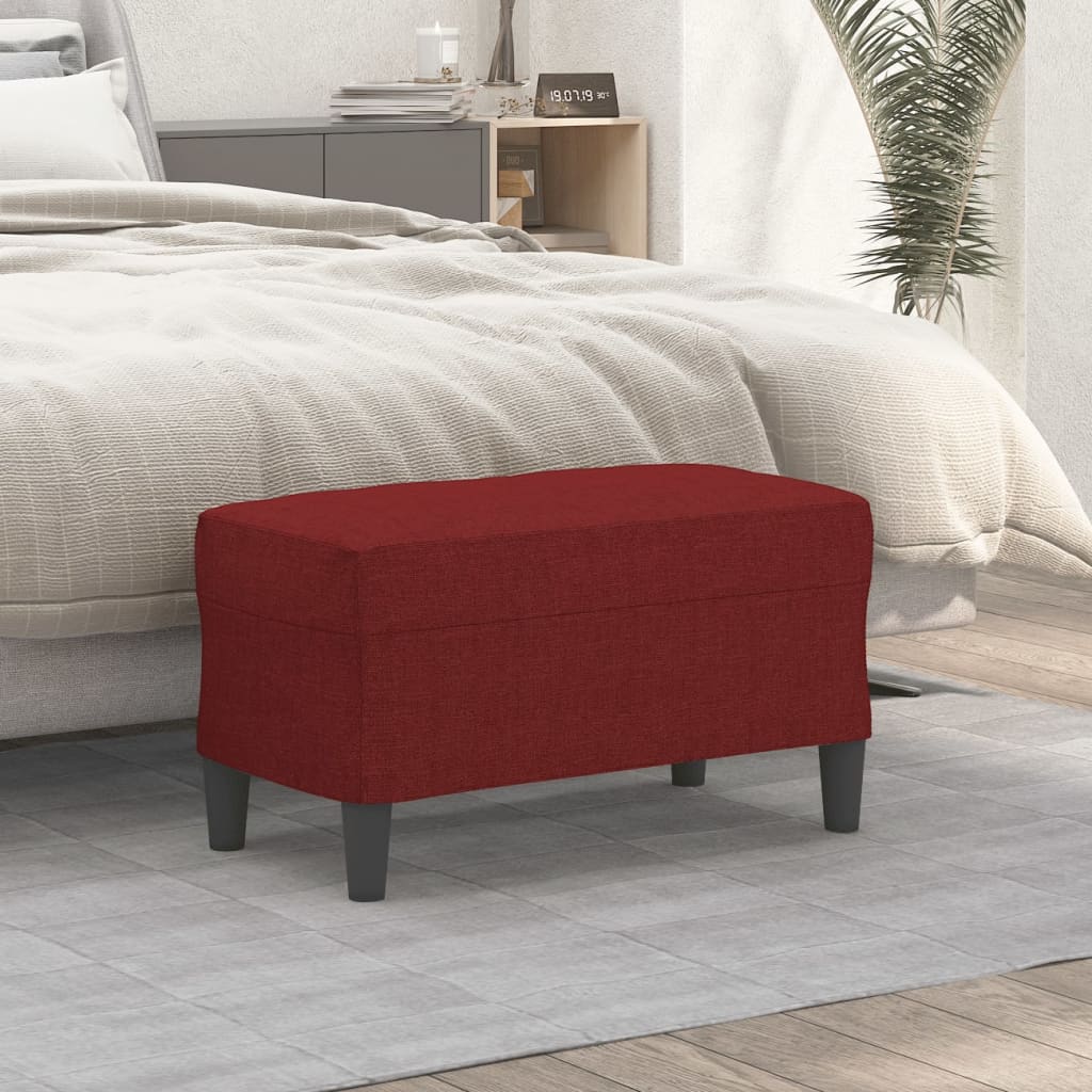 JUNG Vida Sitzbank Weinrot 70x35x41 cm Stoff
