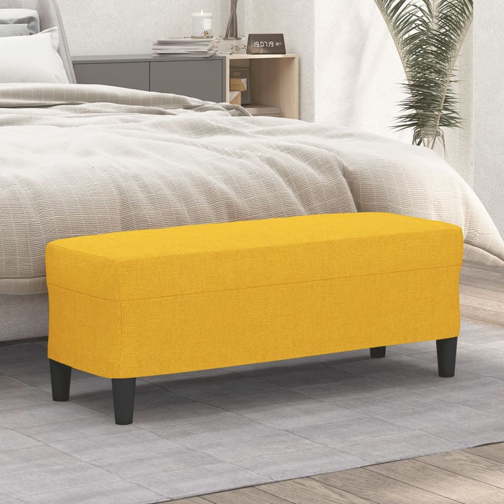 JUNG Vida Sitzbank Hellgelb 100x35x41 cm Stoff