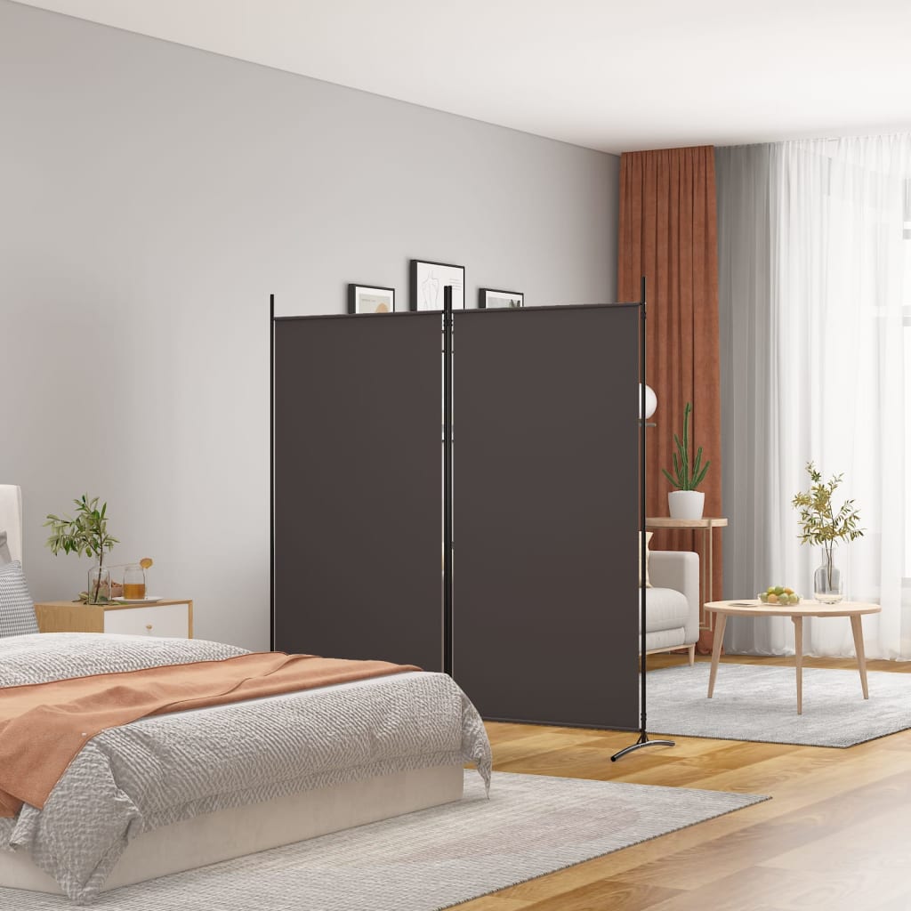 JUNG Vida 2-tlg. Paravent Braun 175x180 cm Stoff