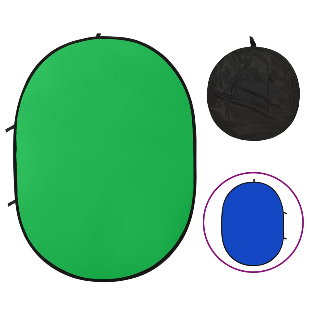 JUNG Vida 2-in-1 Foto-Hintergrund Oval Grün Blau 200x150 cm