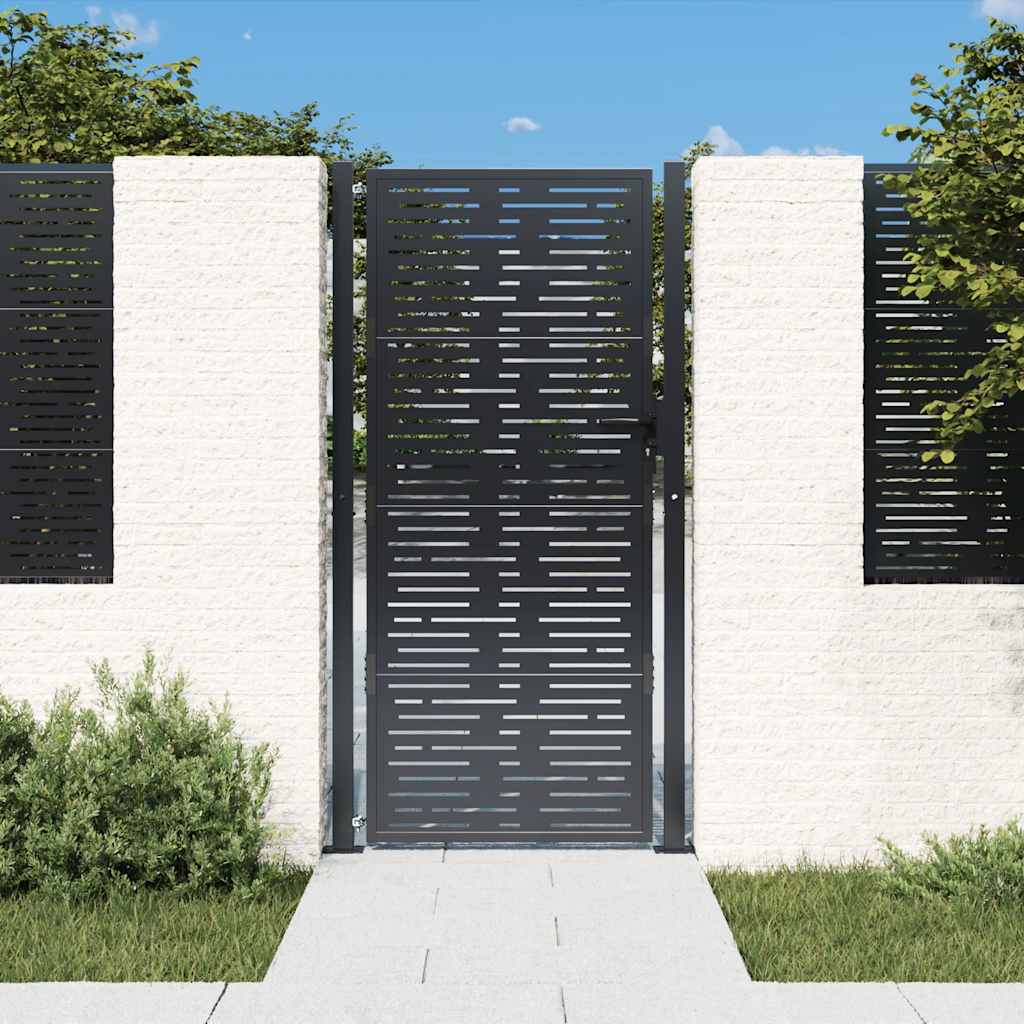 JUNG Vida Gartentor Anthrazit 100x200 cm Stahl Quadratisches Design