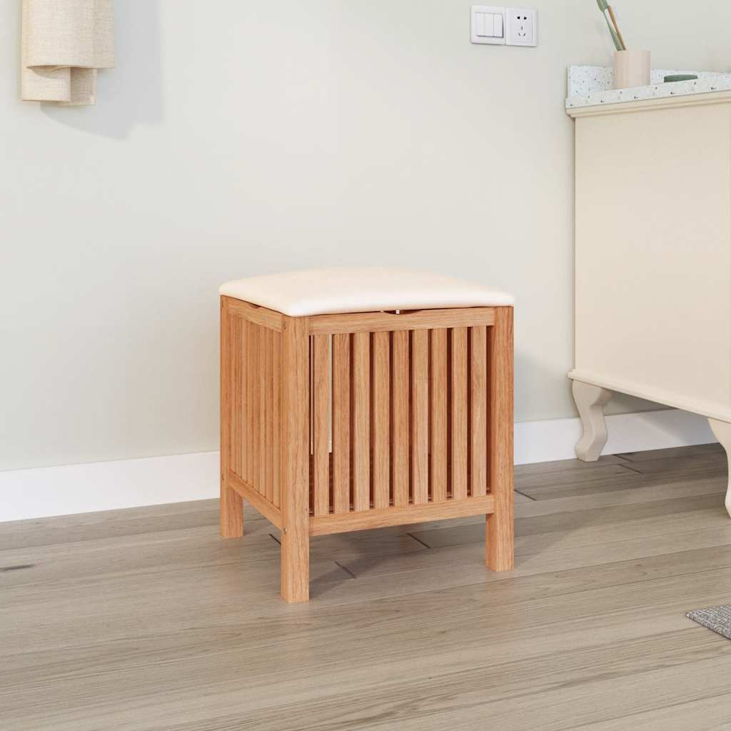 JUNG Vida Badhocker 40,5x40x52 cm Massivholz Nussbaum