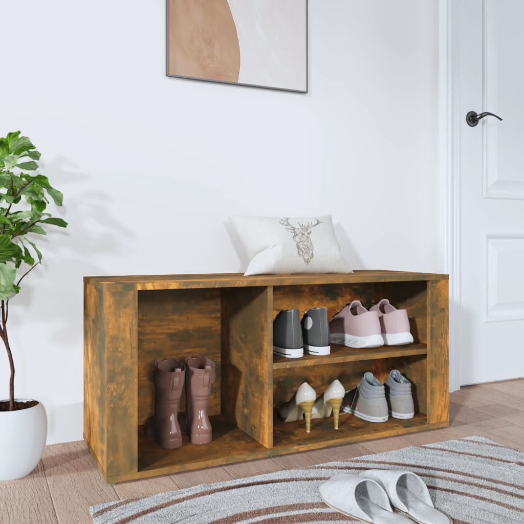 JUNG Vida Schuhregal Räuchereiche 100x35x45 cm Holzwerkstoff