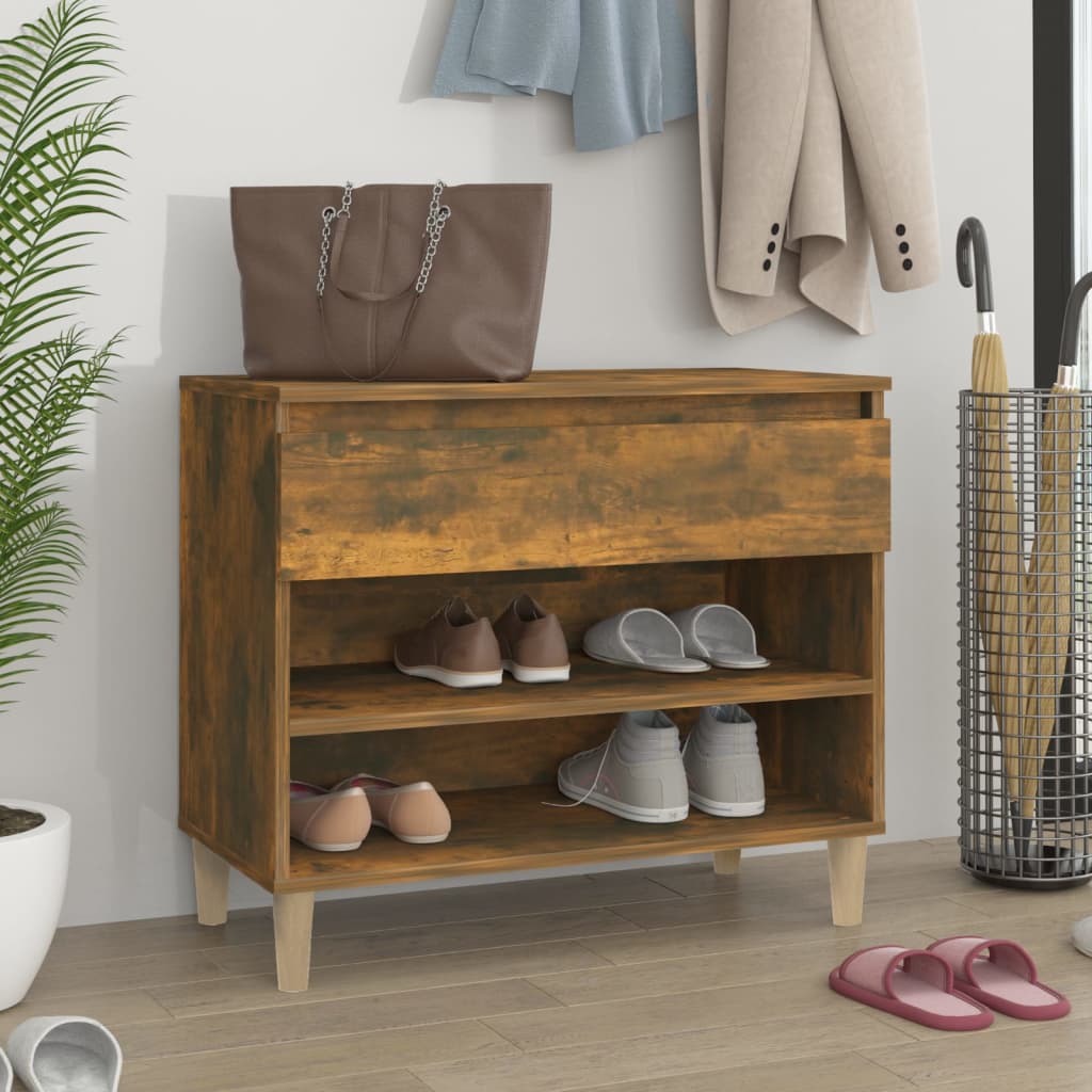 JUNG Vida Schuhregal Räuchereiche 70x36x60 cm Holzwerkstoff