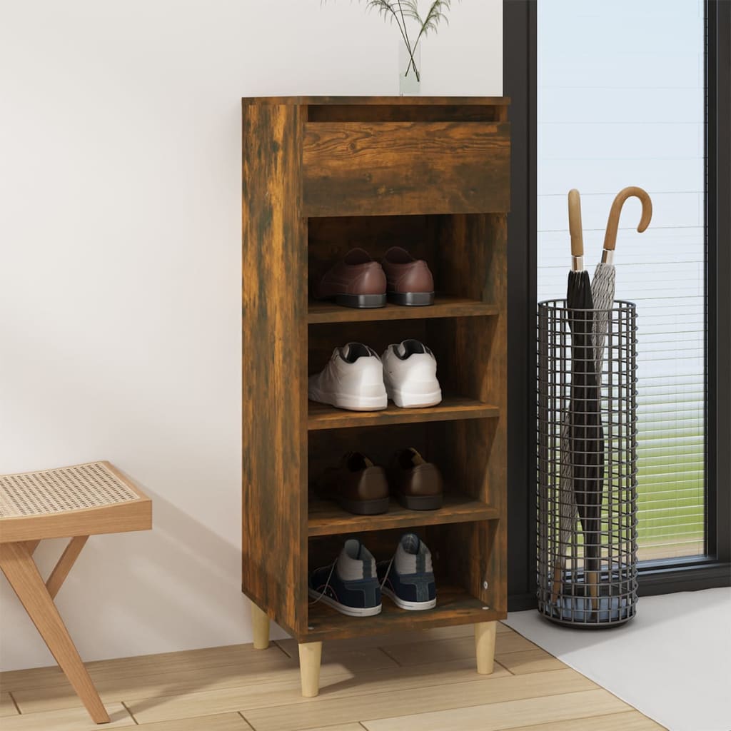JUNG Vida Schuhschrank Räuchereiche 40x36x105 cm Holzwerkstoff