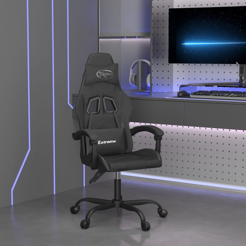 JUNG Vida Gaming-Stuhl Schwarz Kunstleder