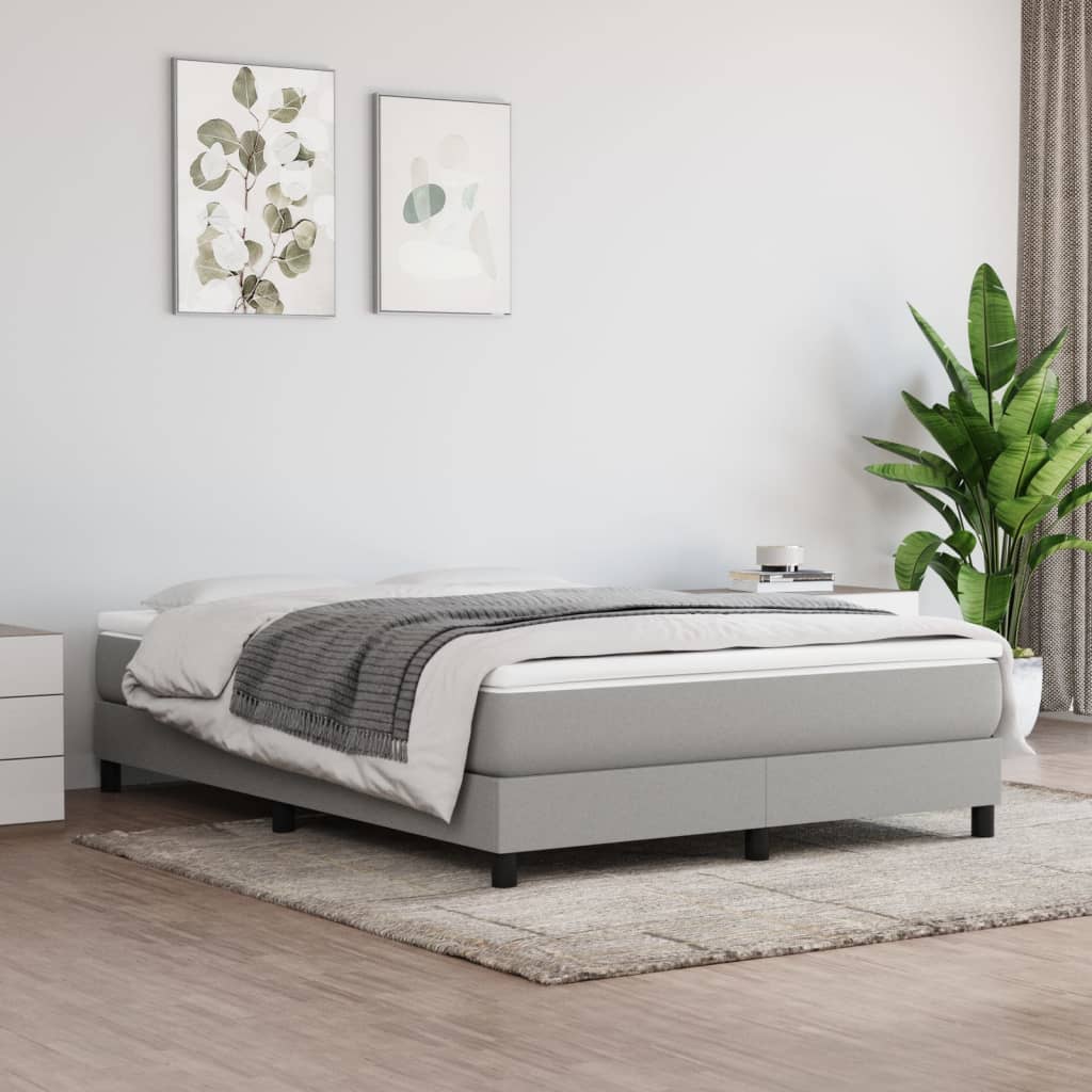 JUNG Vida Boxspringbettgestell Hellgrau 140x200 cm Stoff