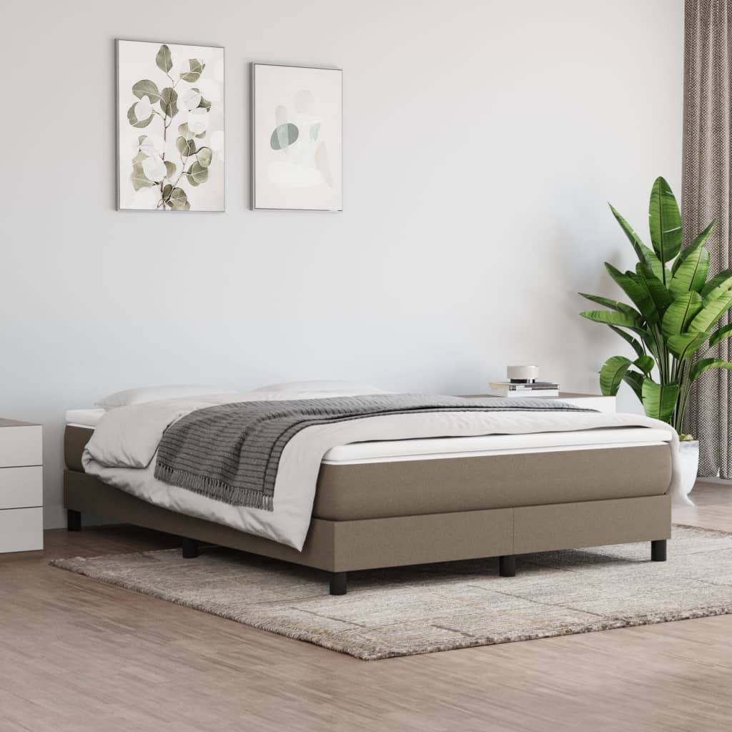JUNG Vida Boxspringbettgestell Taupe 140x200 cm Stoff