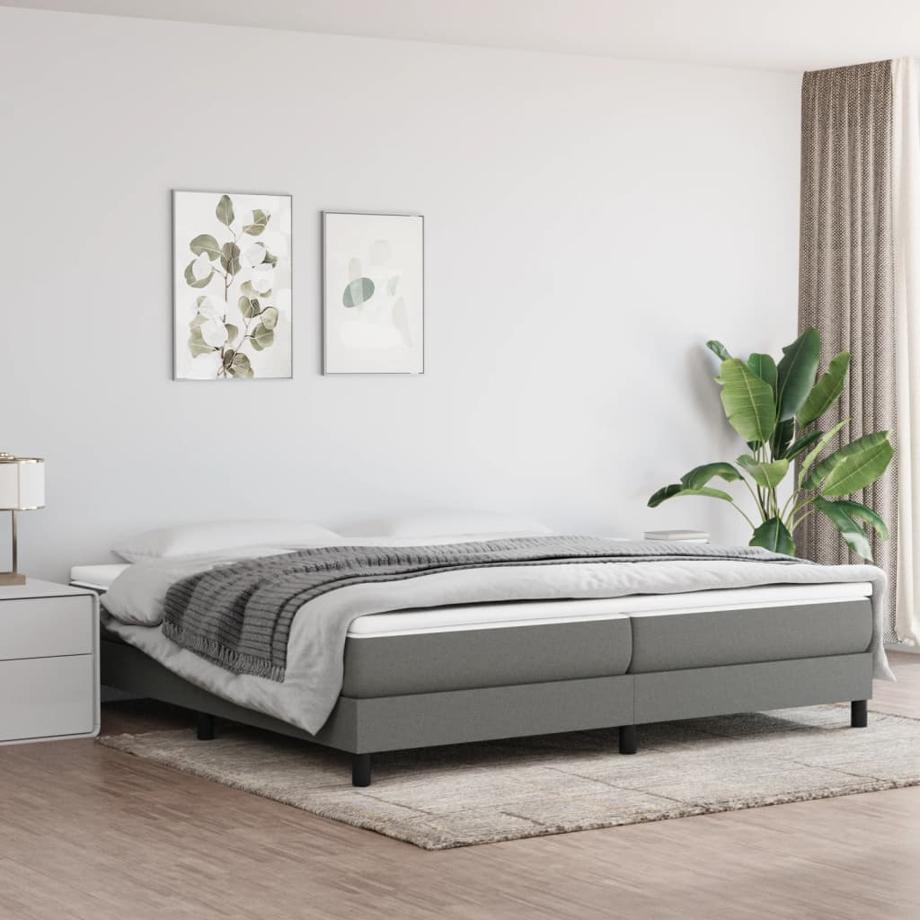 JUNG Vida Boxspringbettgestell Dunkelgrau 200x200 cm Stoff