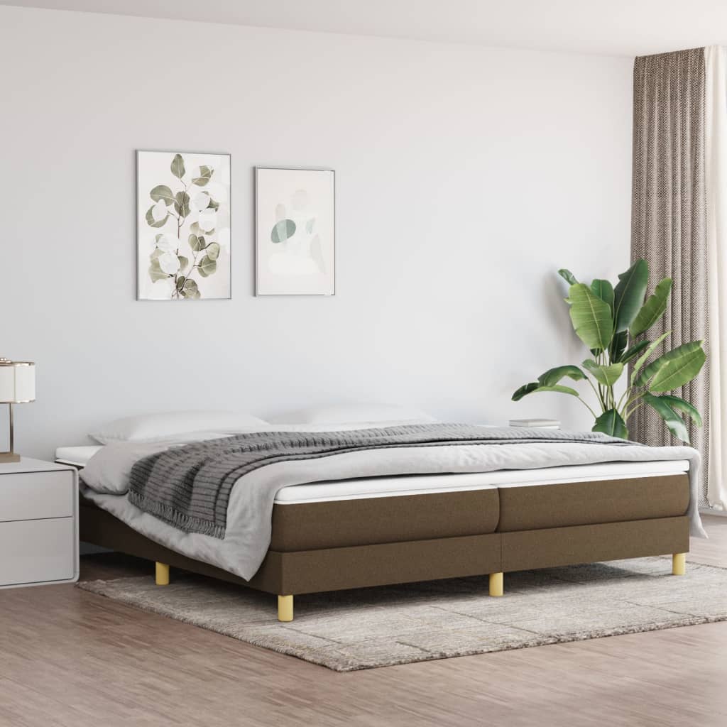 JUNG Vida Boxspringbettgestell Dunkelbraun 200x200 cm Stoff