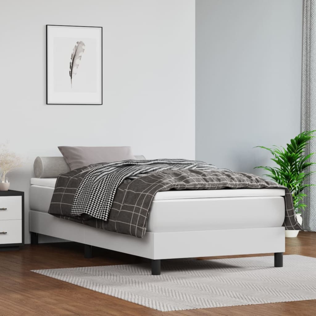 JUNG Vida Boxspringbettgestell Weiß 90x200 cm Kunstleder