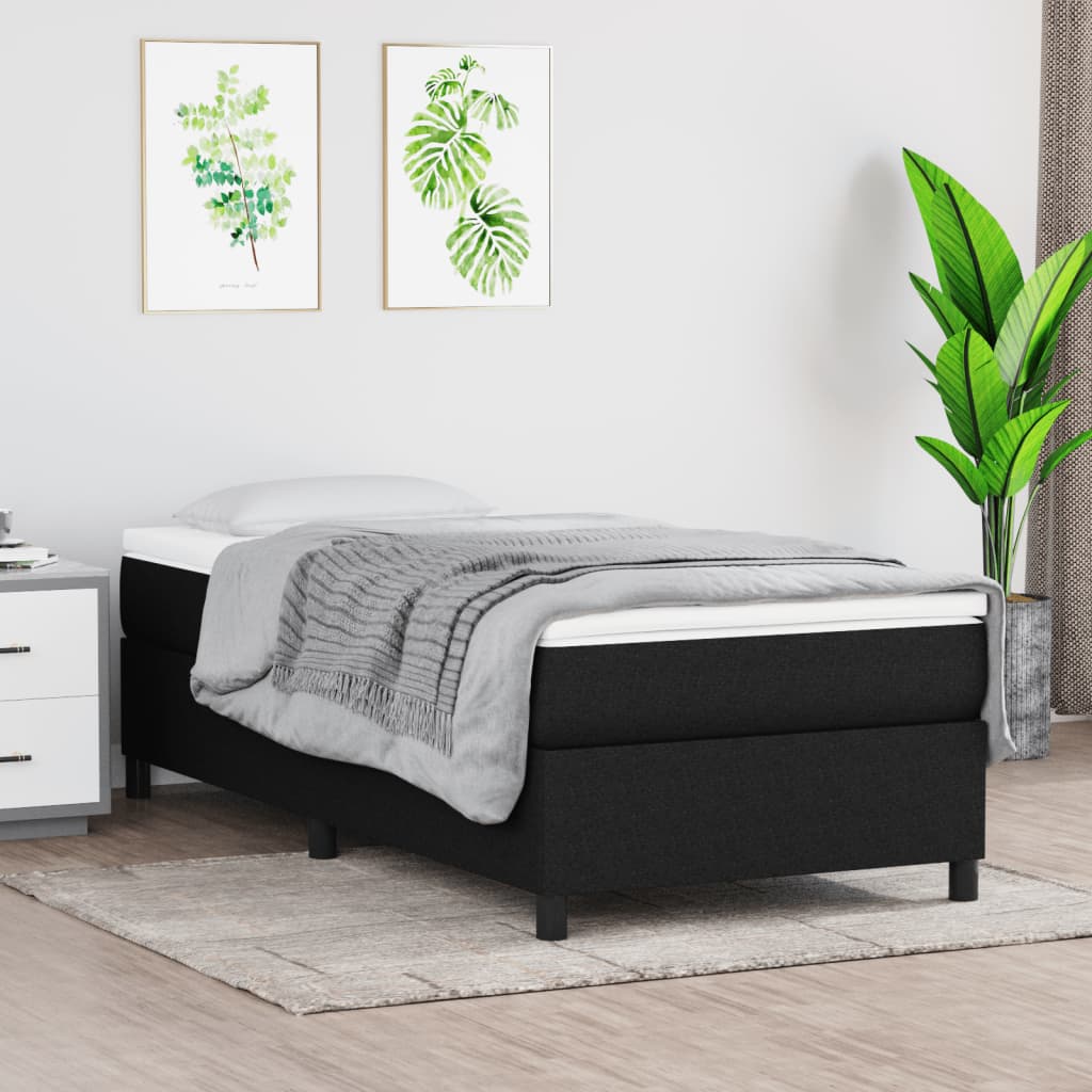 JUNG Vida Boxspringbettgestell Schwarz 90x200 cm Stoff
