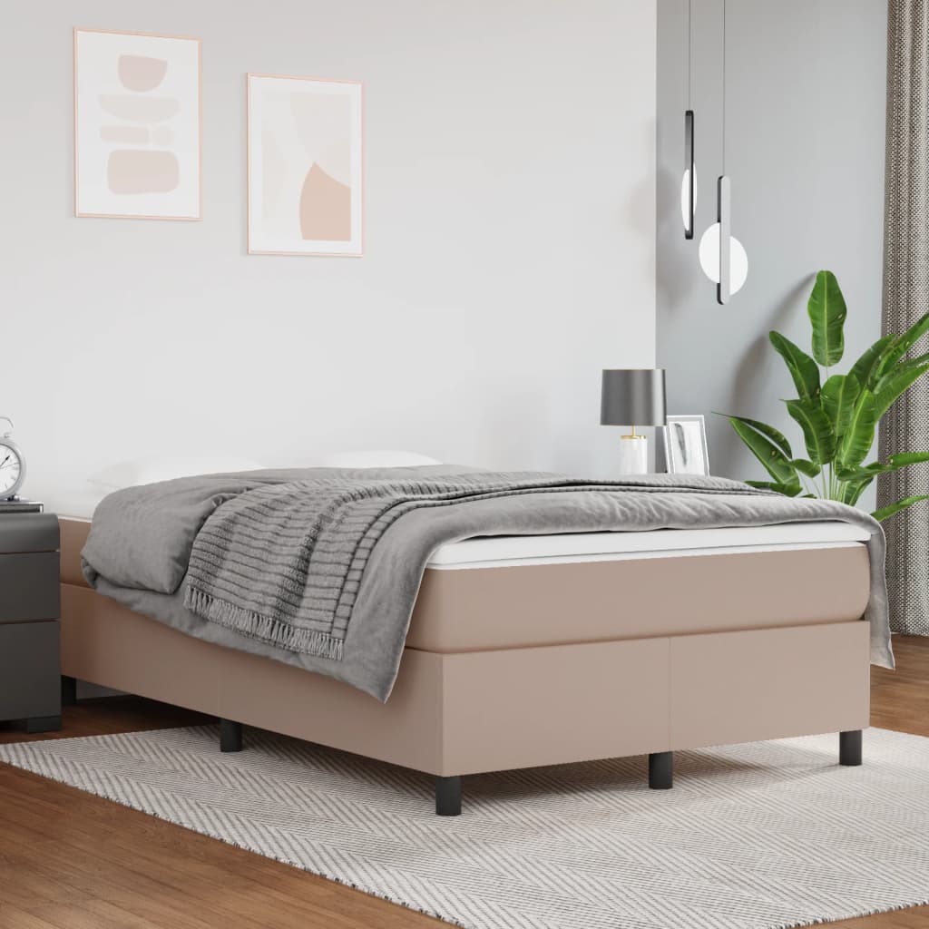 JUNG Vida Boxspringbettgestell Cappuccino-Braun 120x200 cm Kunstleder