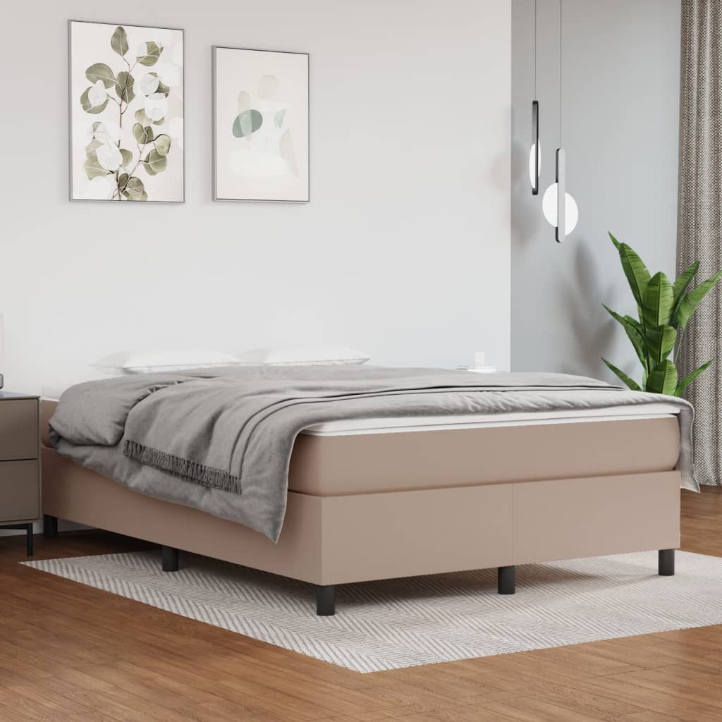 JUNG Vida Boxspringbettgestell Cappuccino-Braun 140x200 cm Kunstleder