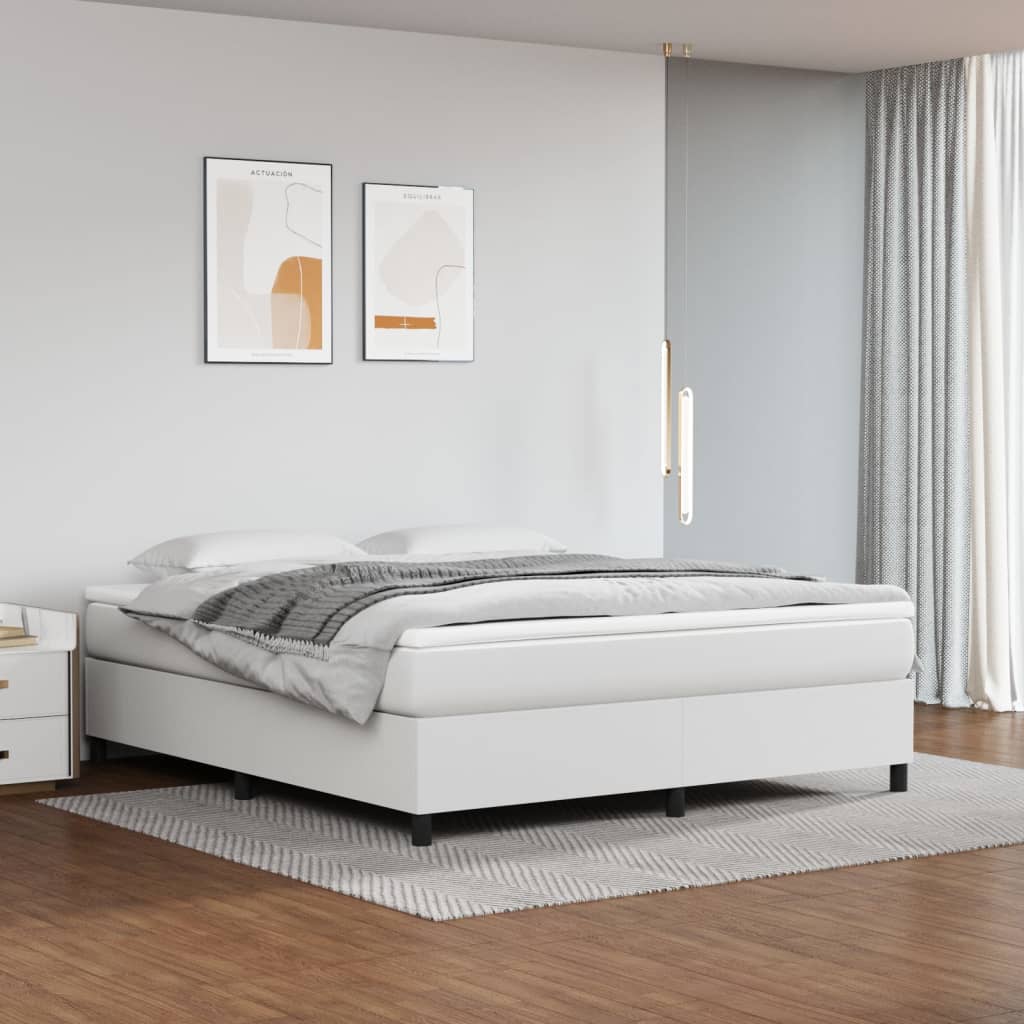 JUNG Vida Boxspringbettgestell Weiß 160x200 cm Kunstleder