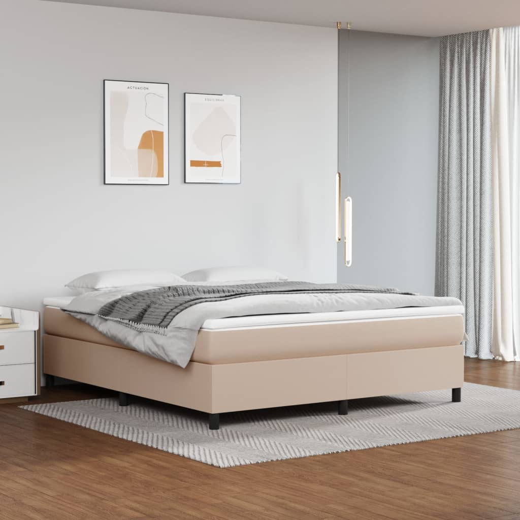 JUNG Vida Boxspringbettgestell Cappuccino-Braun 180x200 cm Kunstleder