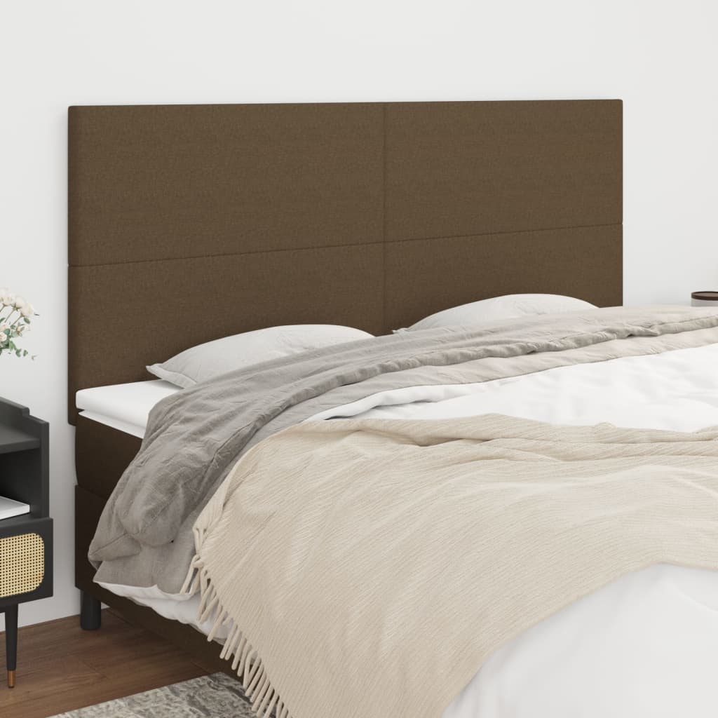JUNG Vida Kopfteil Dunkelbraun 180x5x118/128 cm Stoff
