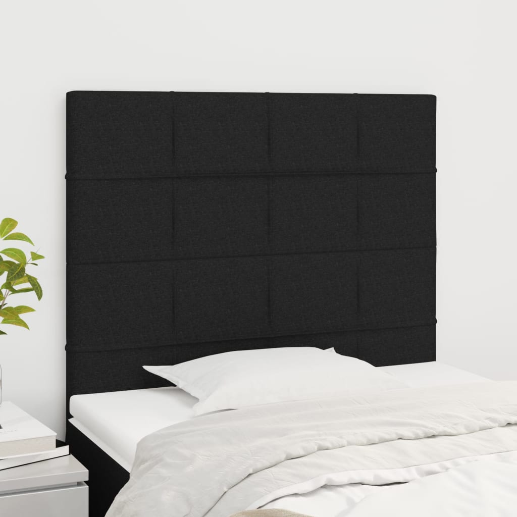 JUNG Vida Kopfteil Schwarz 80x5x118/128 cm Stoff