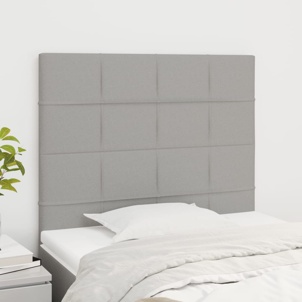 JUNG Vida Kopfteil Hellgrau 100 x 5 x 118/128 cm Stoff