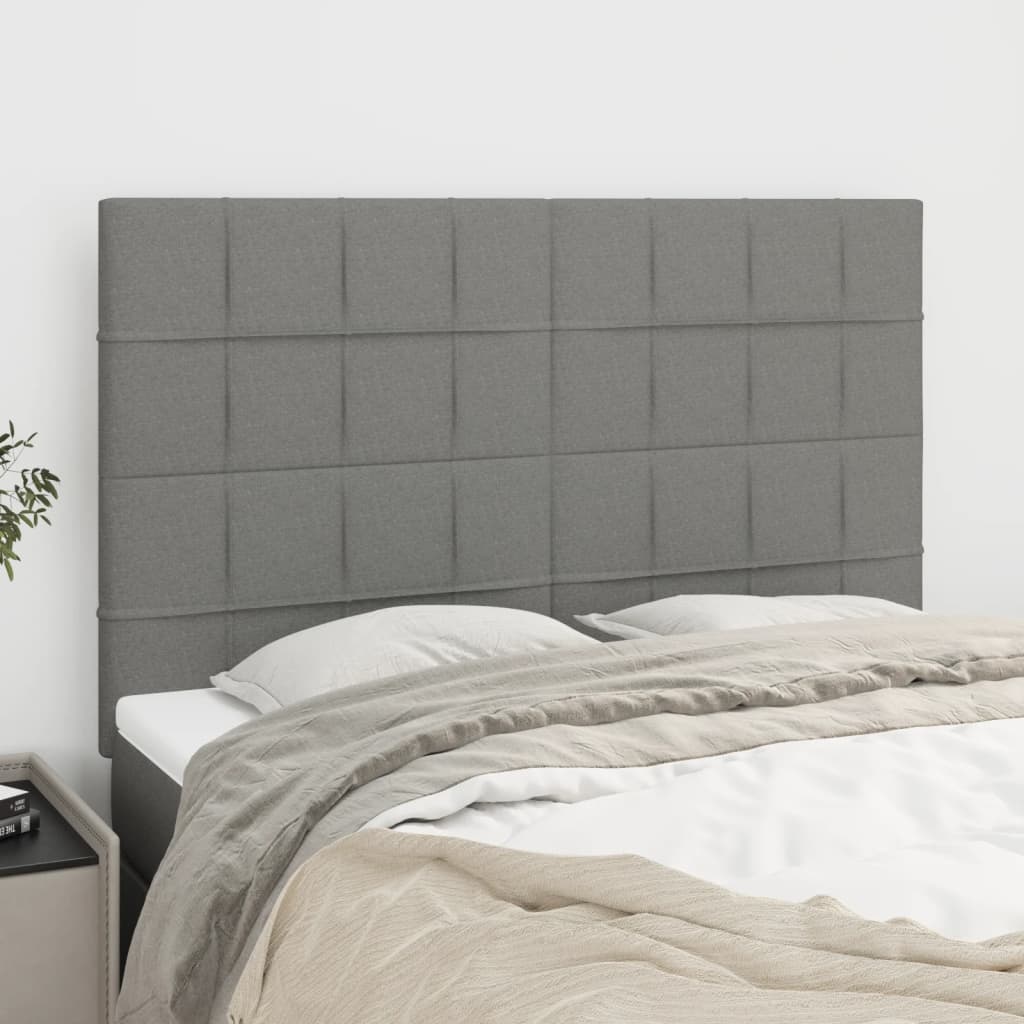 JUNG Vida Kopfteil Dunkelgrau 144 x 5 x 118/128 cm Stoff