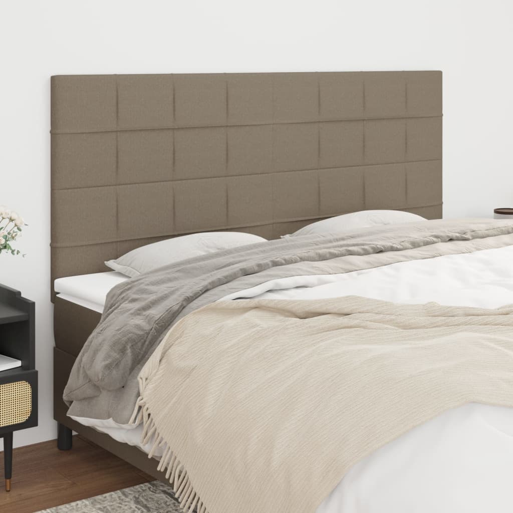JUNG Vida Kopfteil Taupe 180x5x118/128 cm Stoff