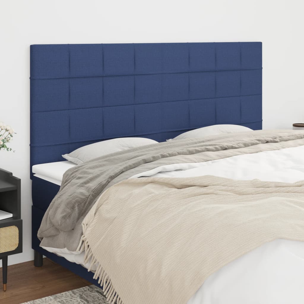 JUNG Vida Kopfteil Blau 180x5x118/128 cm Stoff