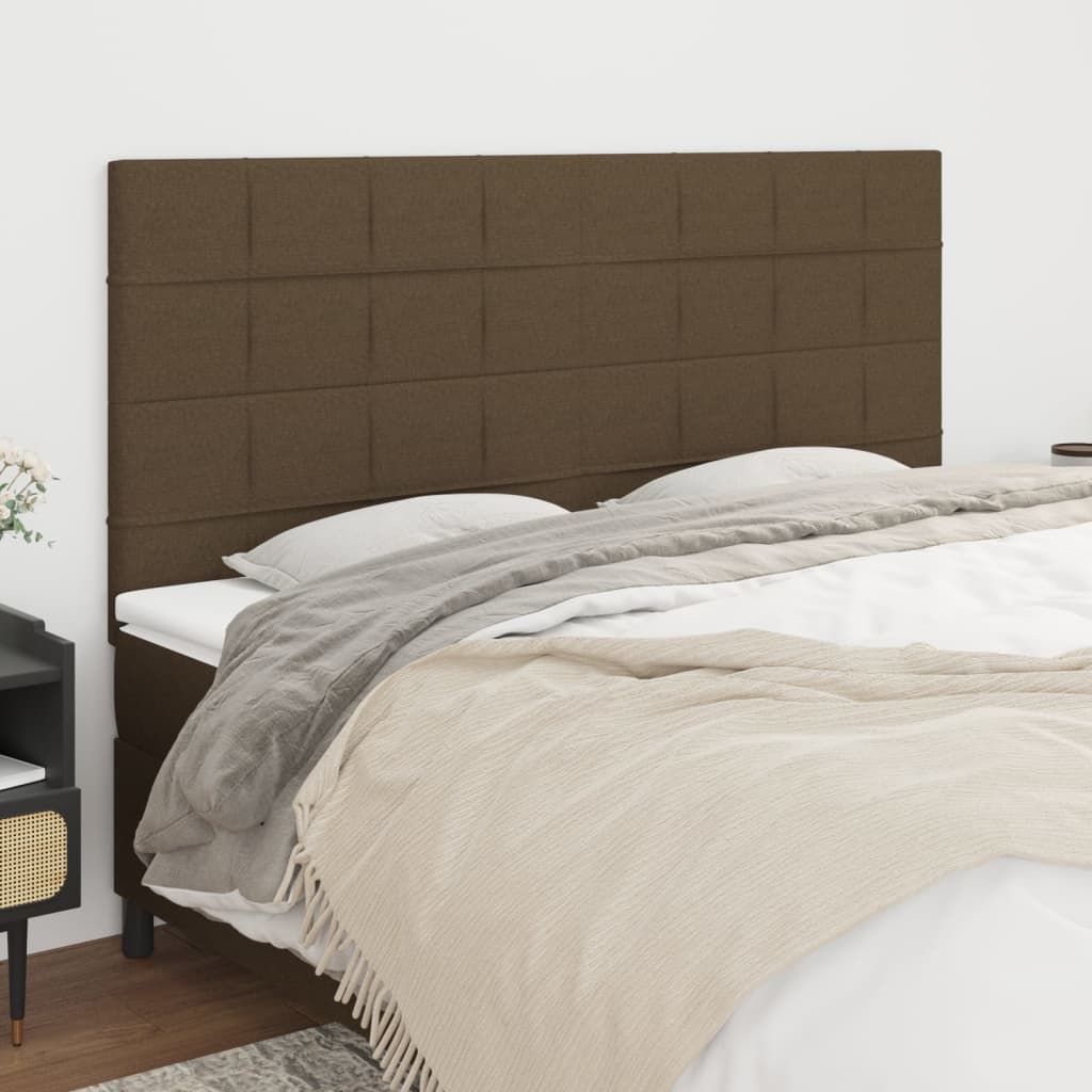 JUNG Vida Kopfteil Dunkelbraun 200 x 5 x 118/128 cm Stoff