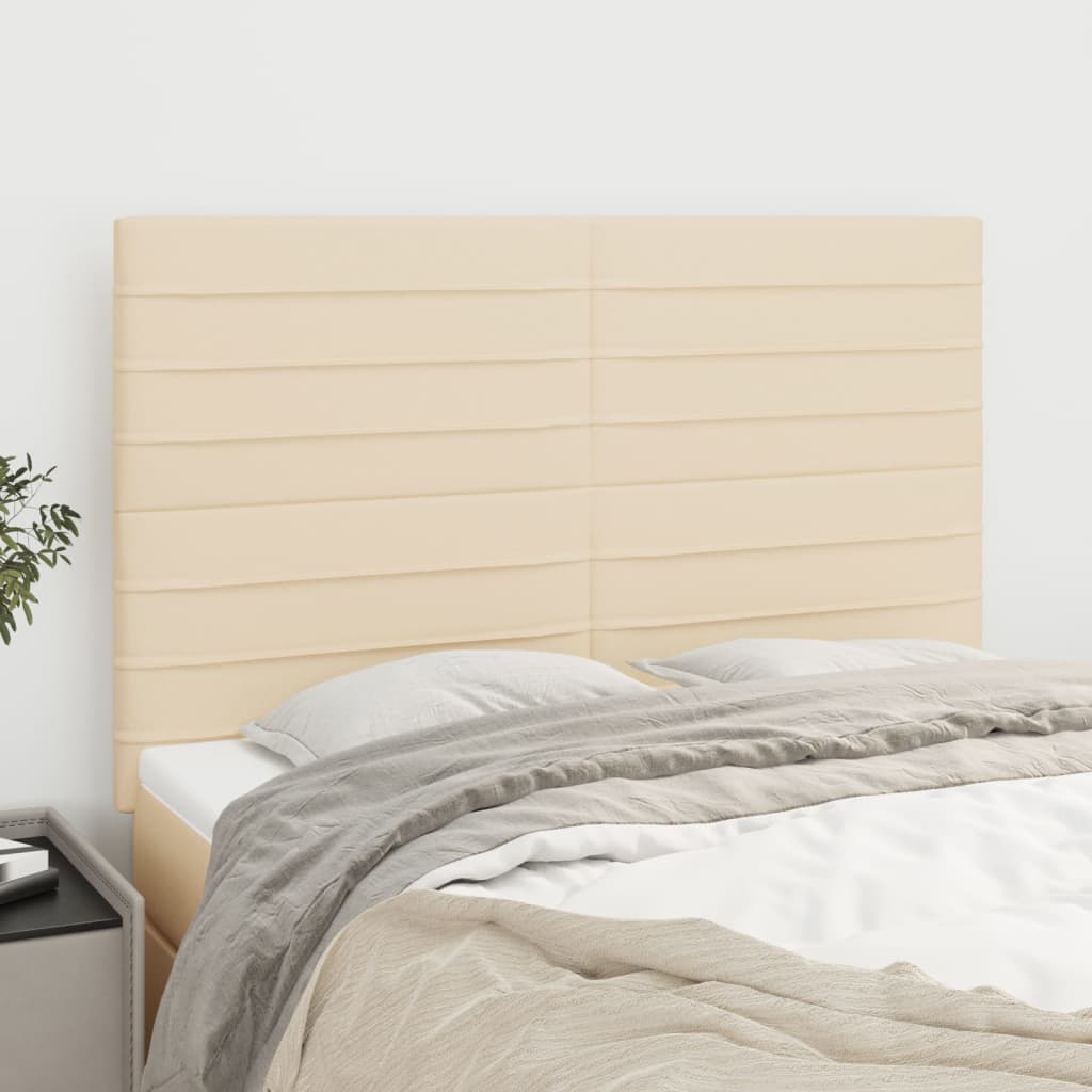 JUNG Vida Kopfteil Creme 144x5x118/128 cm Stoff