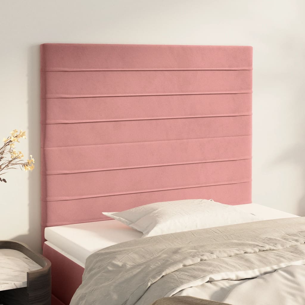 JUNG Vida Kopfteil Rosa 100 x 5 x 118/128 cm Samt