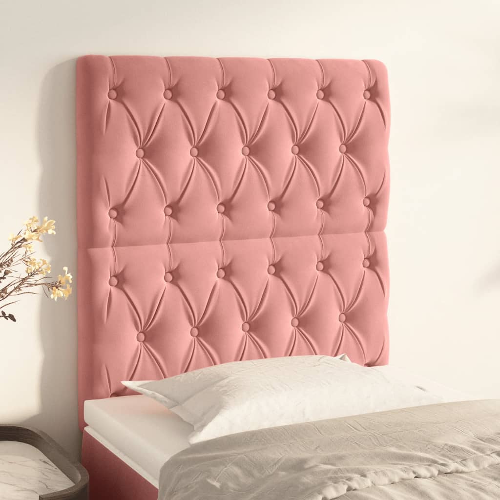 JUNG Vida Kopfteil Rosa 80x7x118/128 cm Samt