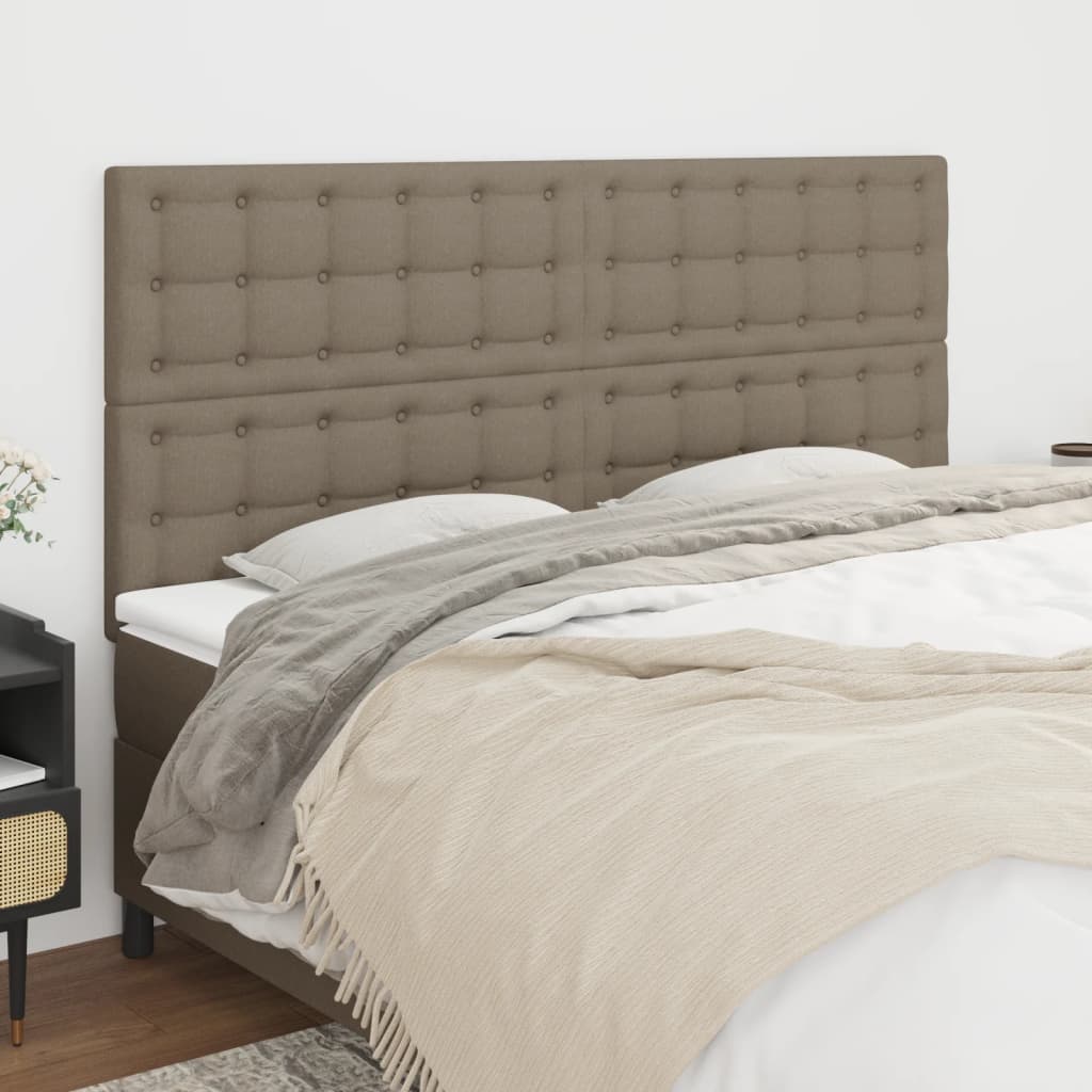 JUNG Vida Kopfteil Taupe 200 x 5 x 118/128 cm Stoff