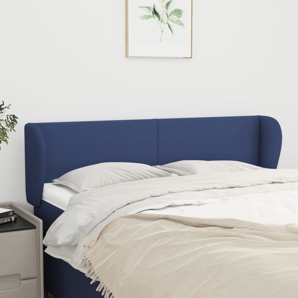 JUNG Vida Kopfteil mit Ohren Blau 147x23x78/88 cm Stoff