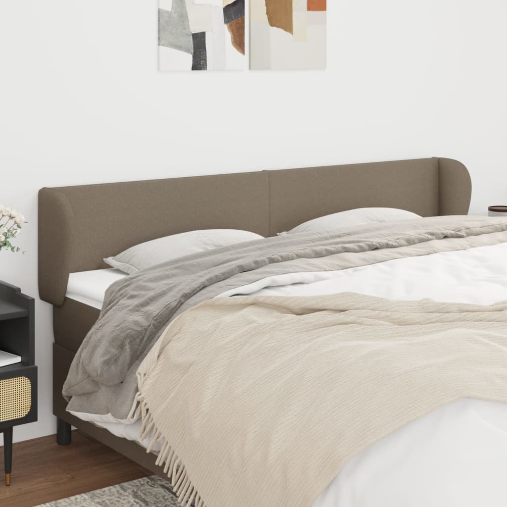 JUNG Vida Kopfteil mit Ohren Taupe 183x23x78/88 cm Stoff