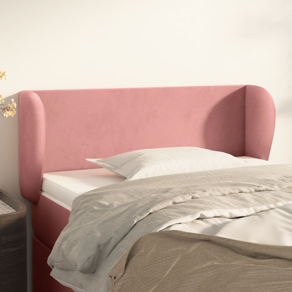 JUNG Vida Kopfteil mit Ohren Rosa 103x23x78/88 cm Samt