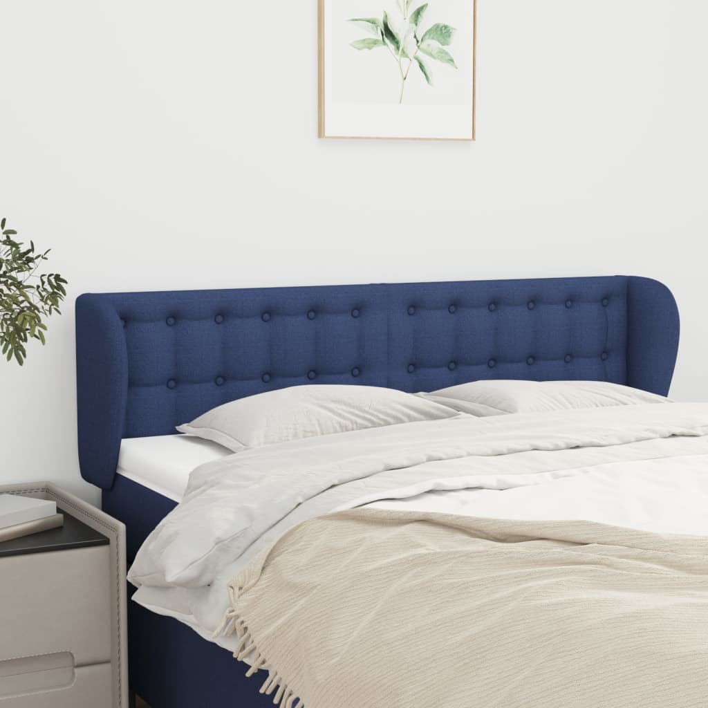 JUNG Vida Kopfteil mit Ohren Blau 147x23x78/88 cm Stoff