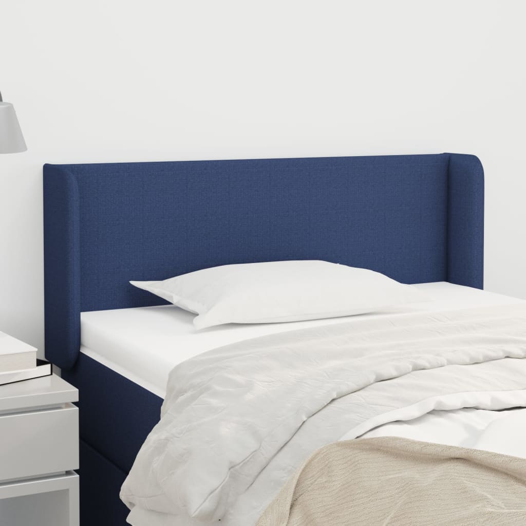 JUNG Vida Kopfteil mit Ohren Blau 93x16x78/88 cm Stoff