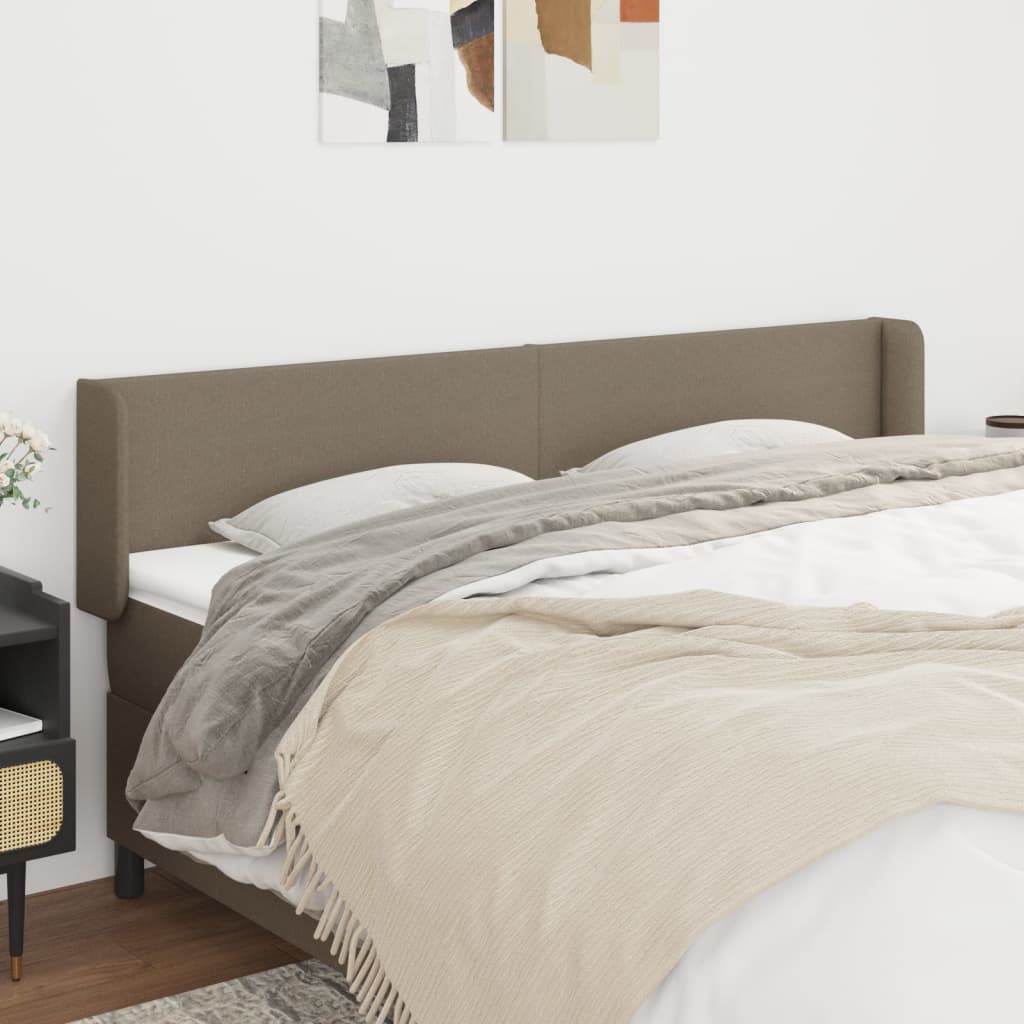 JUNG Vida Kopfteil mit Ohren Taupe 203x16x78/88 cm Stoff