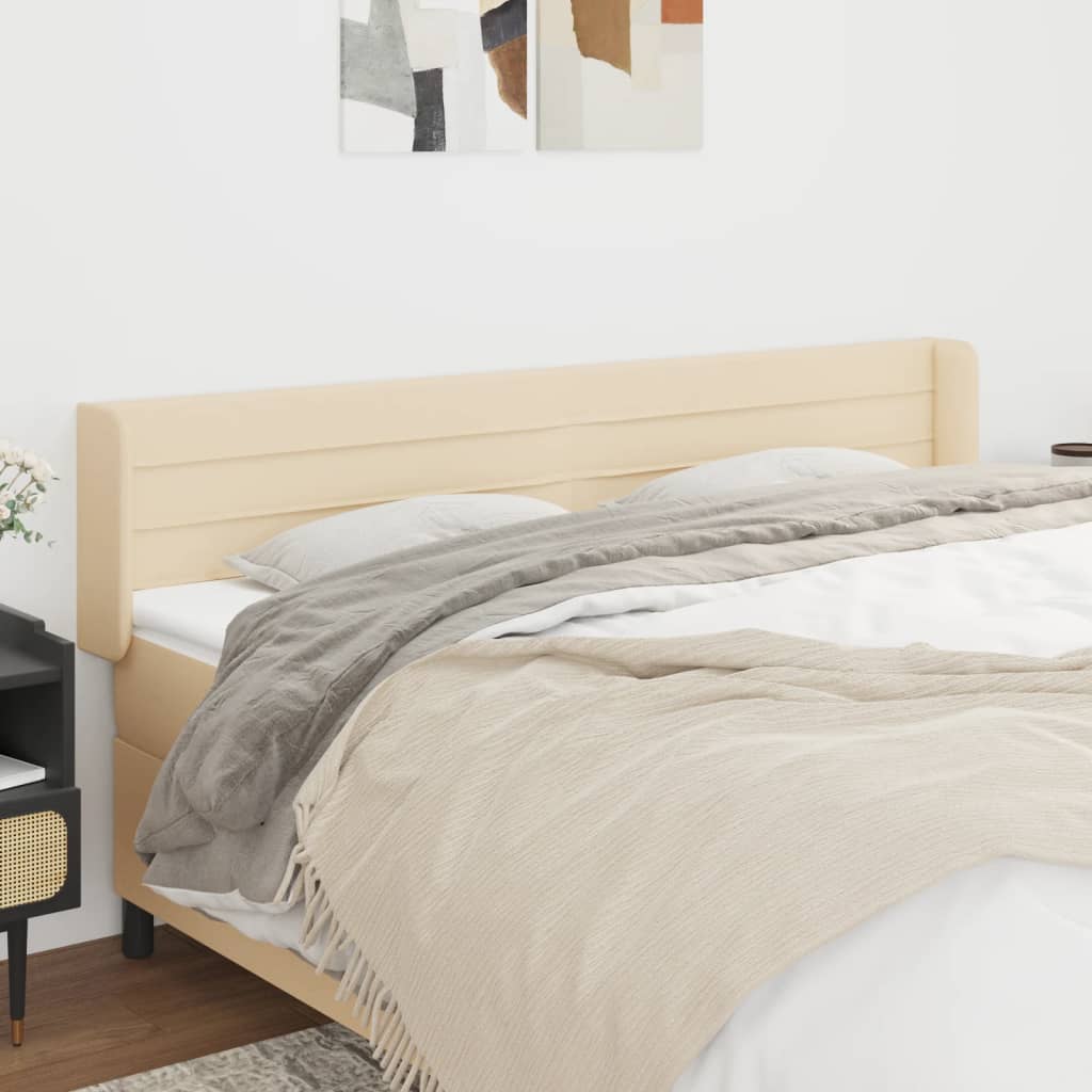 JUNG Vida Kopfteil mit Ohren Creme 203x16x78/88 cm Stoff