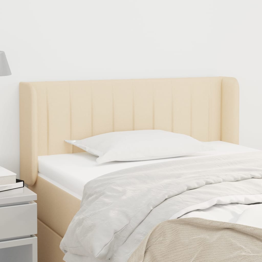 JUNG Vida Kopfteil mit Ohren Creme 93x16x78/88 cm Stoff