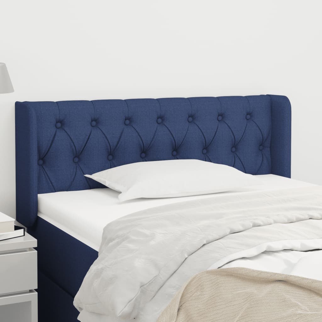 JUNG Vida Kopfteil mit Ohren Blau 103x16x78/88 cm Stoff