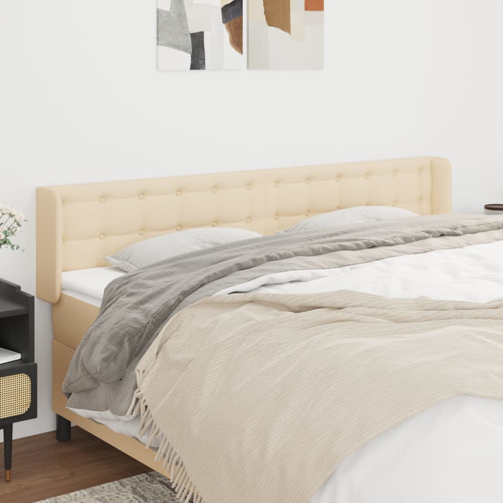 JUNG Vida Kopfteil mit Ohren Creme 183x16x78/88 cm Stoff