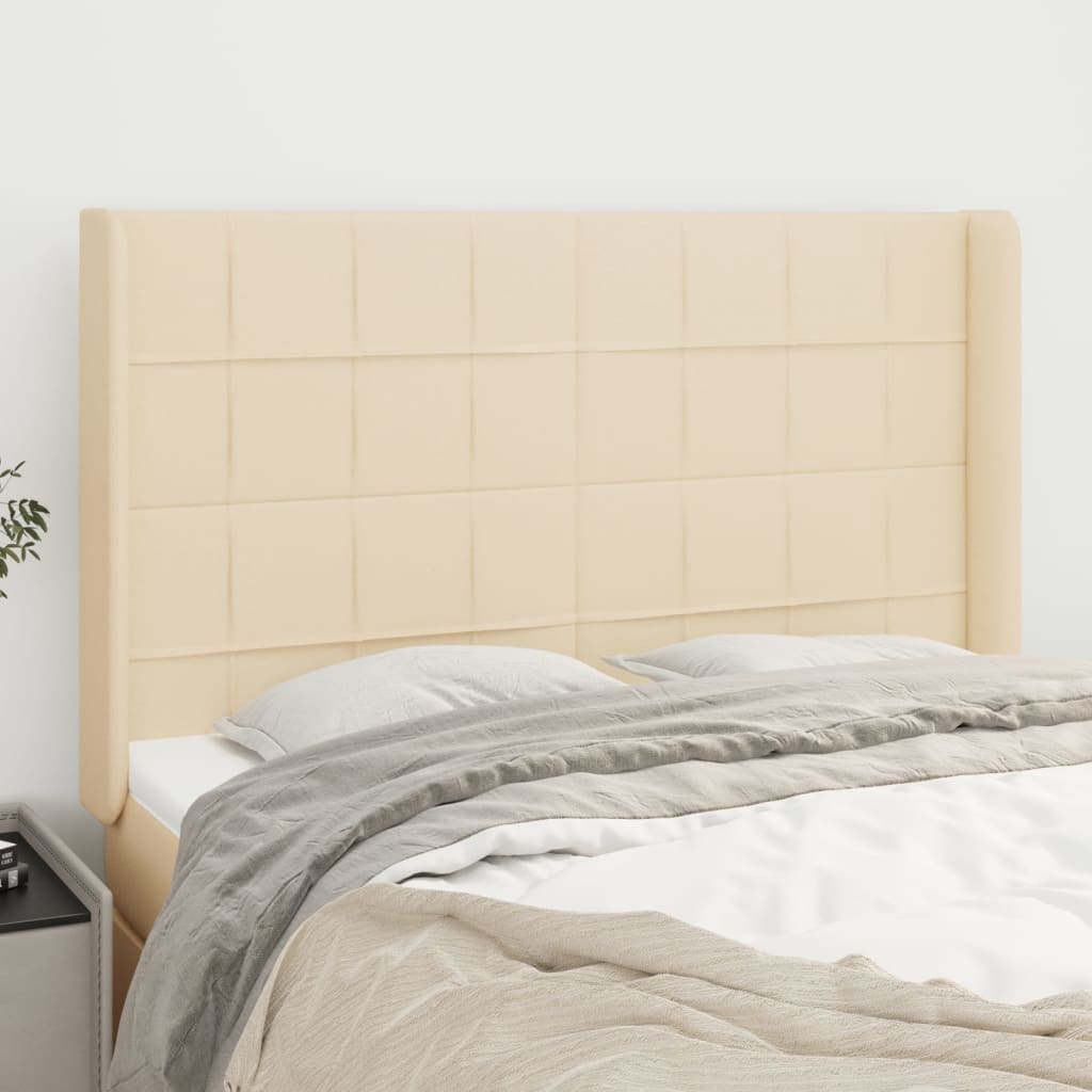 JUNG Vida Kopfteil mit Ohren Creme 147x16x118/128 cm Stoff
