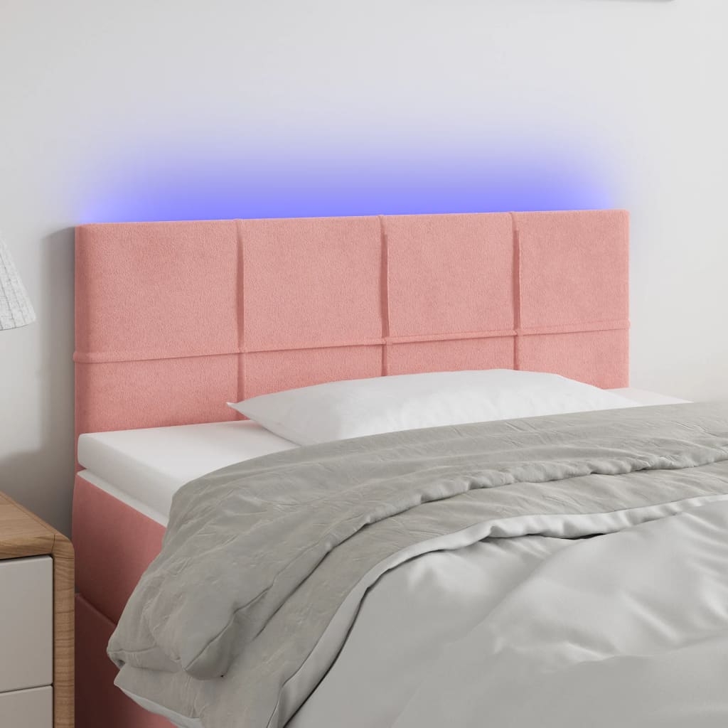 JUNG Vida LED Kopfteil Rosa 90x5x78/88 cm Samt