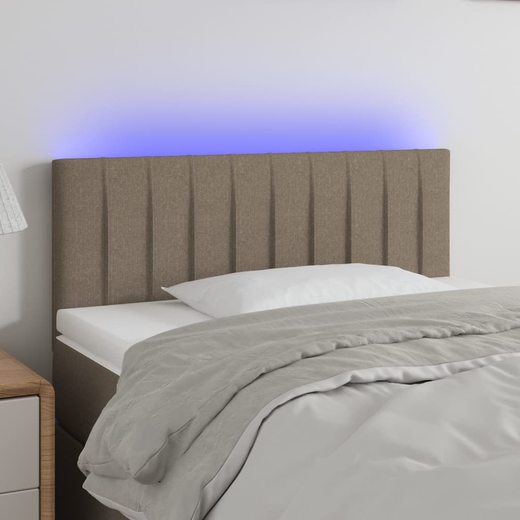 JUNG Vida LED Kopfteil Taupe 80x5x78/88 cm Stoff