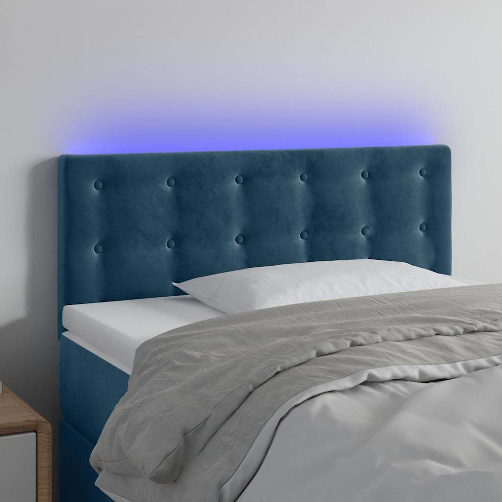 JUNG Vida LED Kopfteil Dunkelblau 80x5x78/88 cm Samt