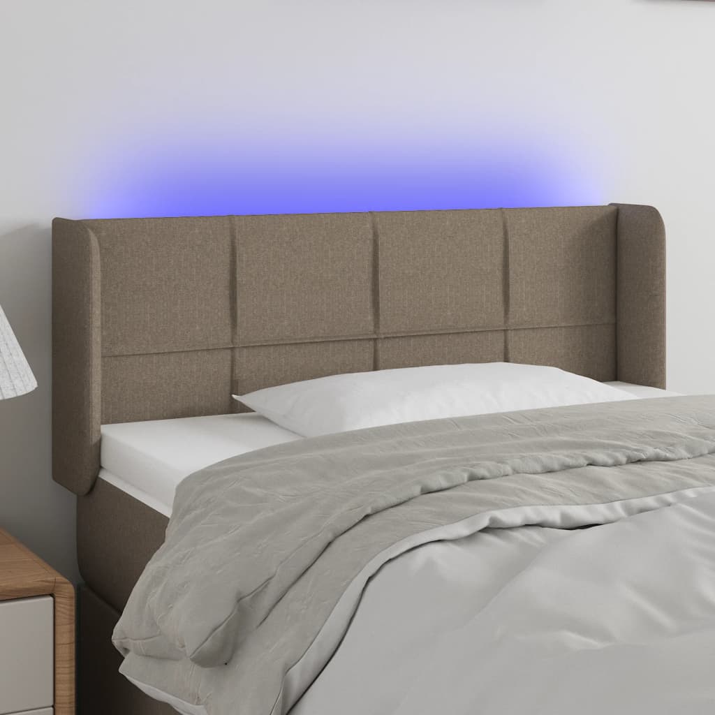 JUNG Vida LED Kopfteil Taupe 103x16x78/88 cm Stoff